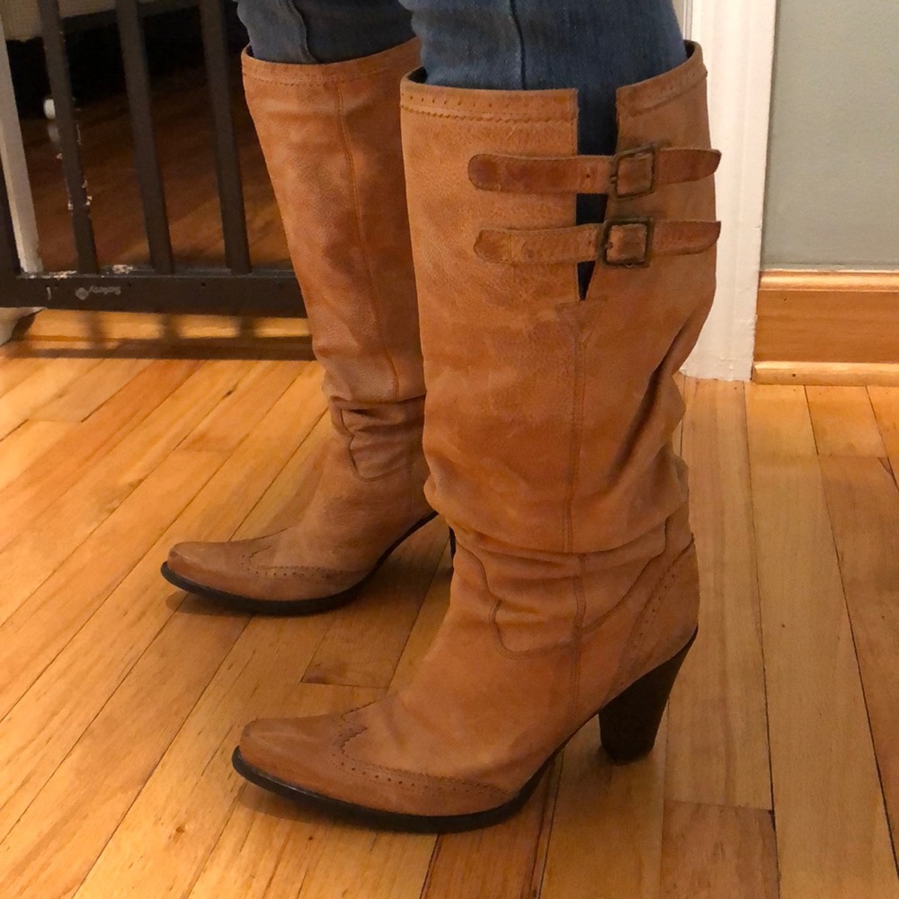 Bronx light brown riding boots
